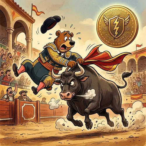 Cartoonish Bear Matador Vs Raging Bull | Crypto Meme Token