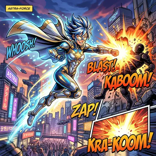 Anime & Superhero Comics Digital Art Examples