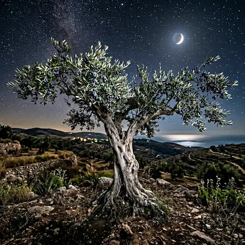 Ancient Olive Tree in the Holy Land - Resilience and Beauty
