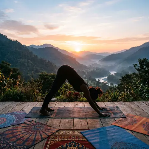 South Asian Woman Performing Surya Namaskar Yoga Pose