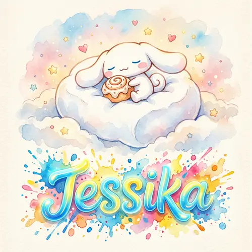 Cinnamoroll Napping on a Marshmallow Art