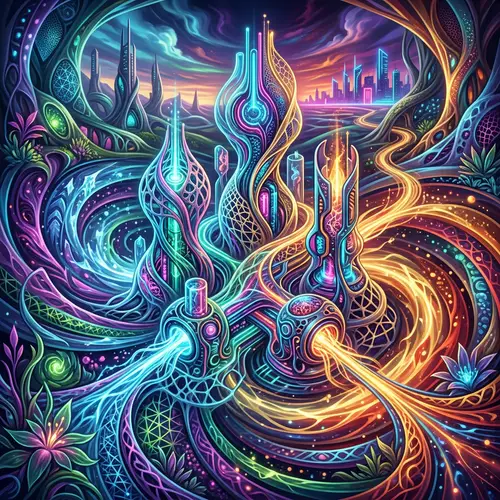 Abstract Futuristic Heat Pumps | High-Efficiency Technology