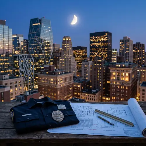 Police and Architecture Love Story - Cityscape Romance