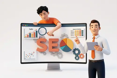Create a Pixar-Style 3D SEO Visualization