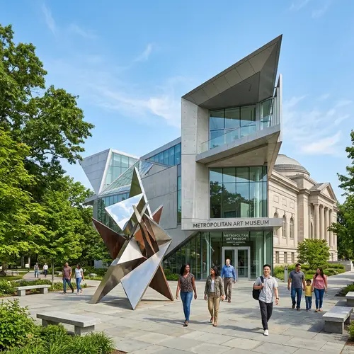 Modern Art Museum | Avant-Garde Architecture & Sculptural Figures