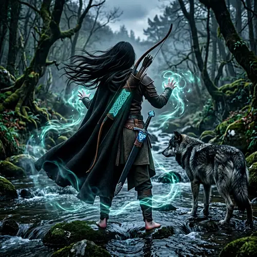 Enchanting Fantasy Cover Art with Celtic Symbols