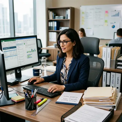 Middle Eastern Professional Woman in Office Setting | Mia Kalifa