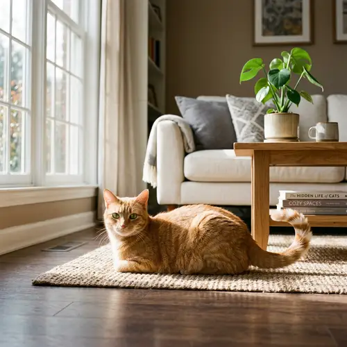 Ginger Cat Basking in Sunlight | Warm and Cozy Scene