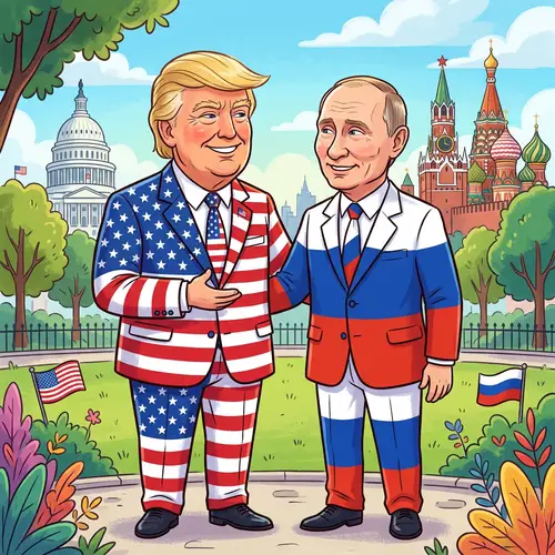 Trump and Putin Cartoon: A Unique Political Caricature
