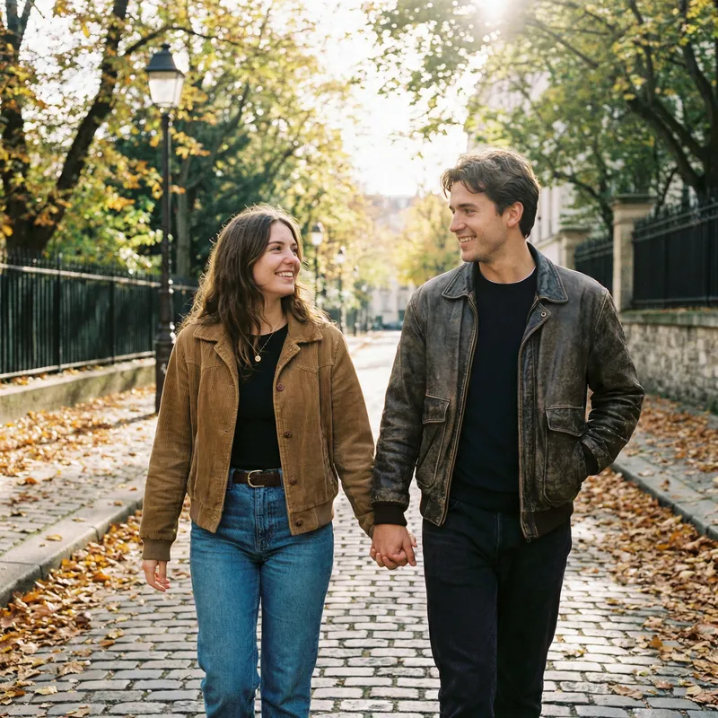 Young Couple Holding Hands - Romantic Moments