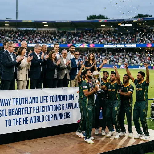 Way Truth and Life: Victorious South Asian Cricket Team Celebrations