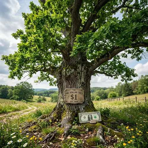 Intricately Detailed Tree Valued at One Dollar - Realistic Artwork