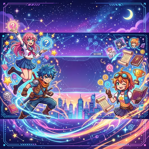 Anime Trivia Mobile App: Engaging Background Design