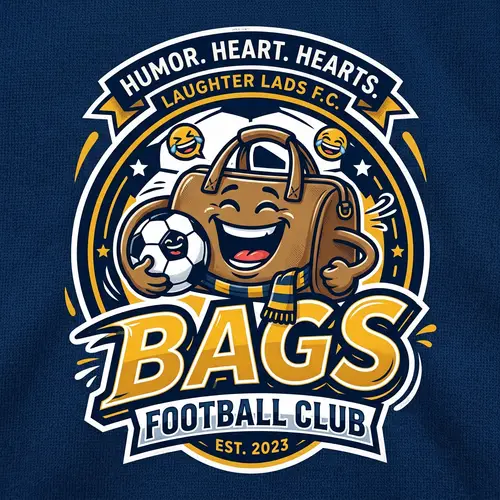 Humorous 'Bags' Football Club Logo | Fun & Dynamic Design