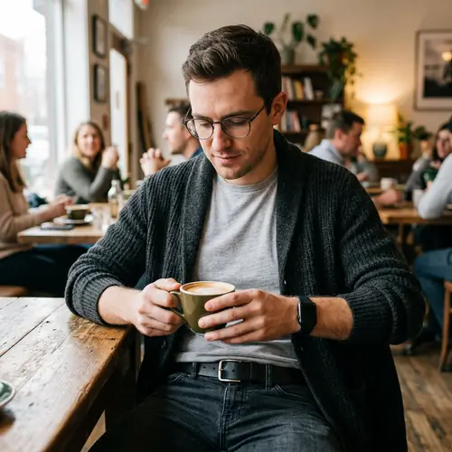 Stylish Cardigan Outfit for Men with Accessories