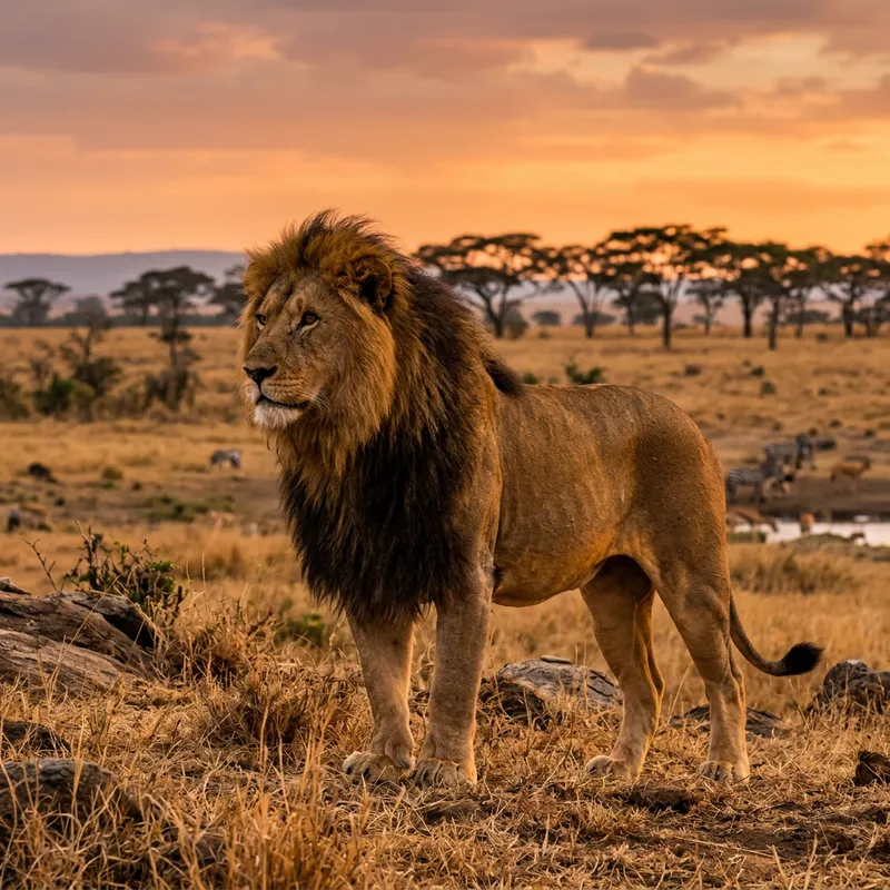 Majestic African Lion