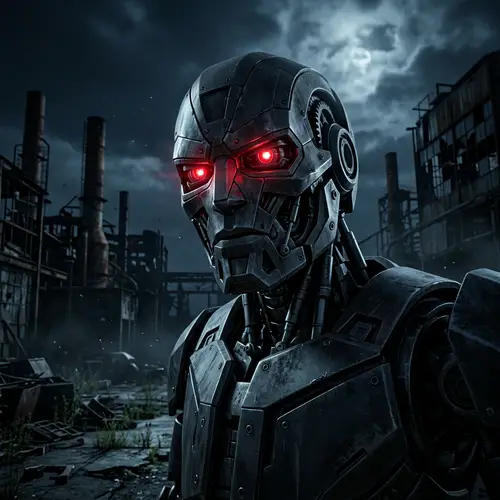 Terrifying Robot: A Mechanical Menace in Dark Shadows