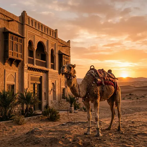 Majestic Camel in Tranquil Desert Scene