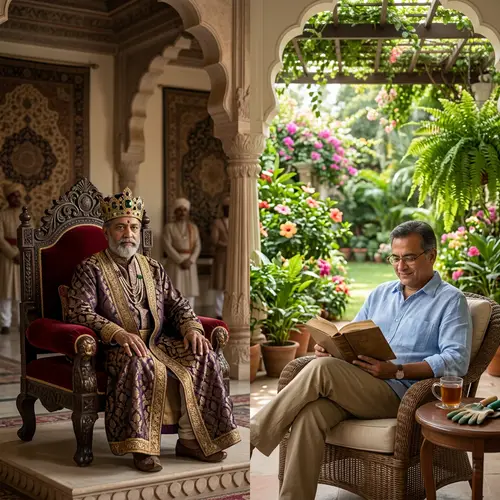 Traditional Ruler and Beloved Husband - Serene Setting