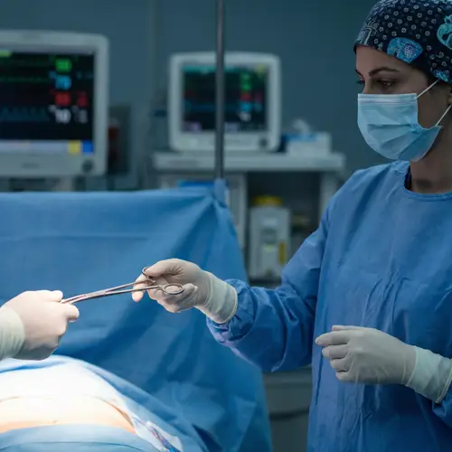 Surgical Assistant at Work: Close-Up Insights