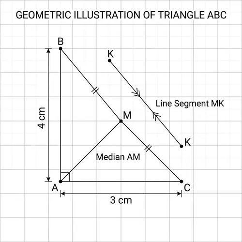 Geometric Illustration: Right Semi-Equilateral Triangle ABC