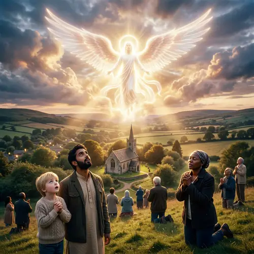 Ethereal Entity Manifestation: Divine Intervention Scene