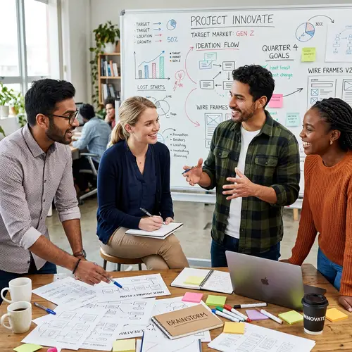 Diverse Group Brainstorming Ideas | Creative Collaboration