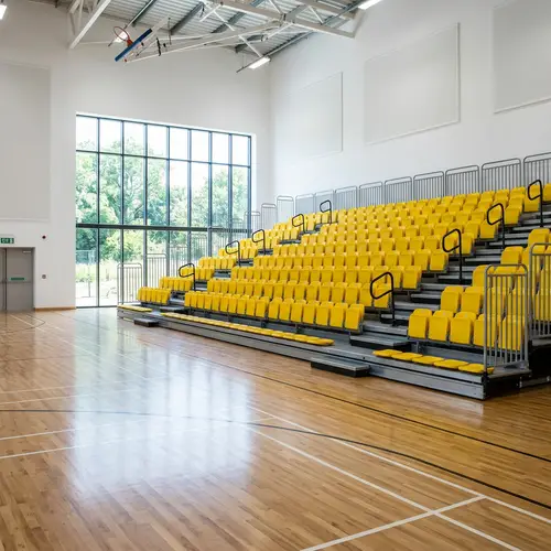 Stylish Telescopic Bleachers for Sports Halls