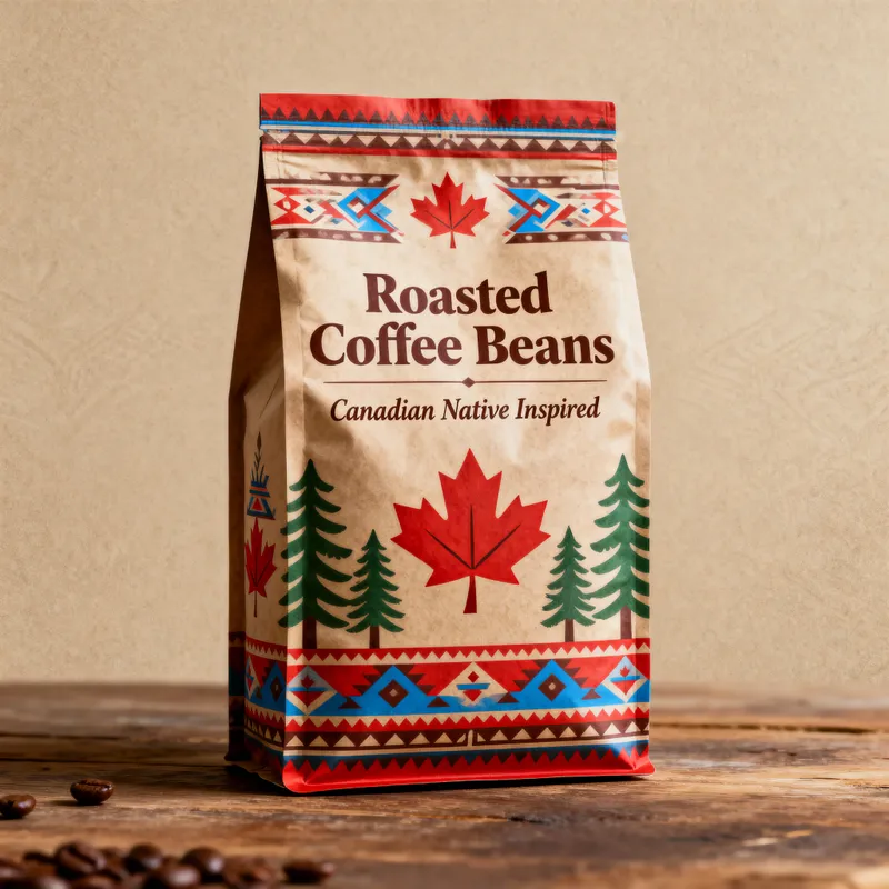 Coffee Roasted Bean Package - Native Canadian Design