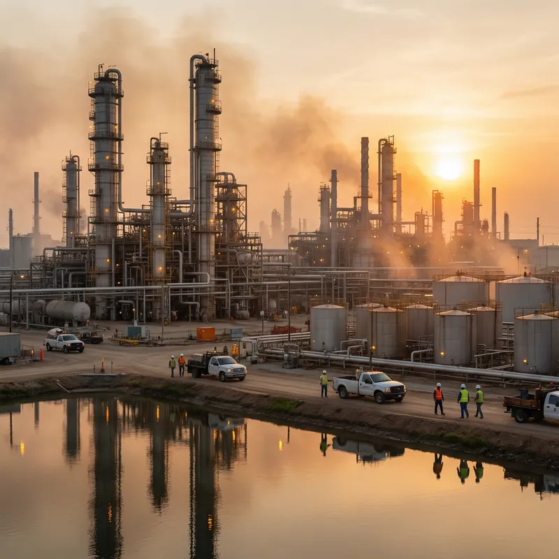 Stunning Refinery at Sunset: A Visual Showcase