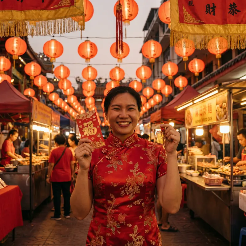 Joyful Chinese New Year Celebration Photo