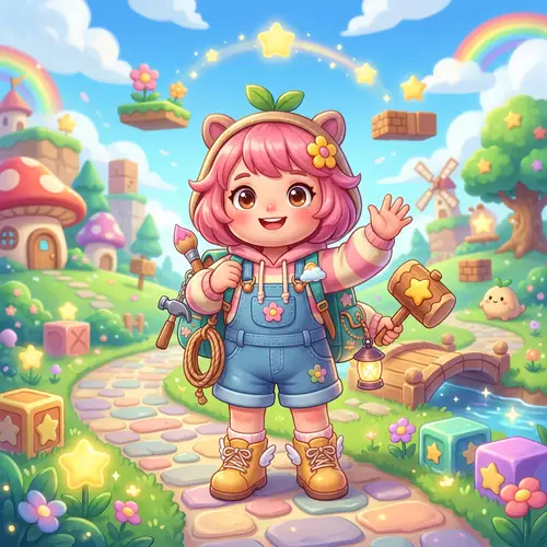 Cute Cartoon Video Game Character Design