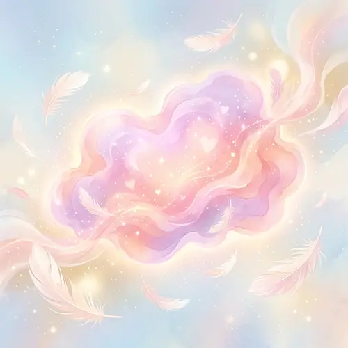 Soft Pastel Love Illustration | Radiant Affectionate Cloud