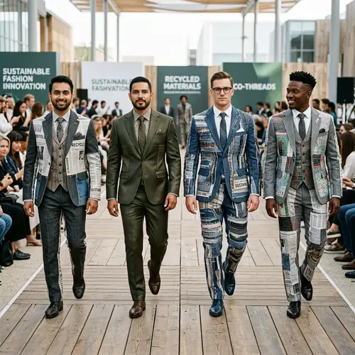 Innovative Men's Recycled Material Suits | Sustainable Fashion