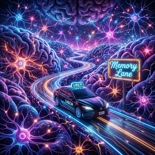 Surreal Journey: Uber in the Human Brain