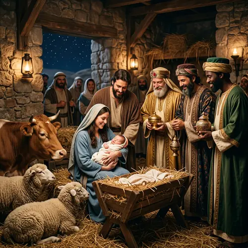 The Birth of Baby Jesus: A Holy Scene