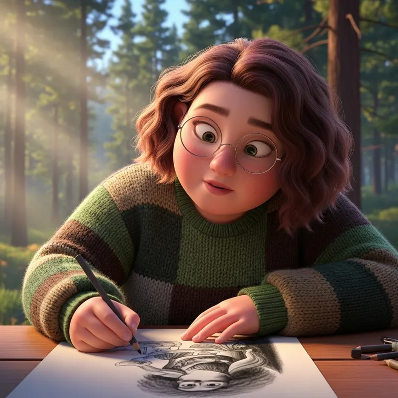 Pixar-Style Artwork by a 24-Year-Old Girl