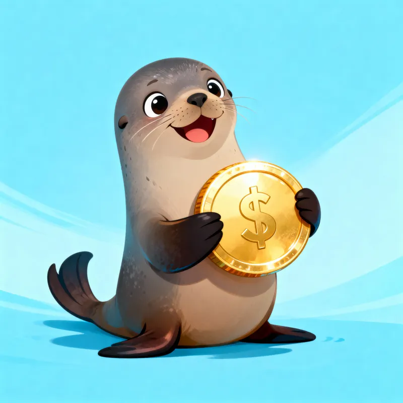 Funny Sea Lion Coin Image