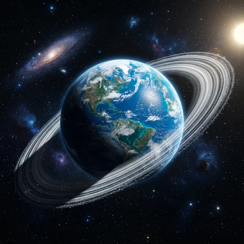 Blue Ringed Planet with Crystal Clear Water Blue Ringed Planet with Crystal Clear Water