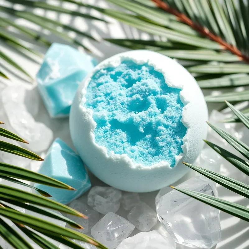 Luxury Aquamarine Geode & Bath Bomb Collection Luxury Aquamarine Geode & Bath Bomb Collection