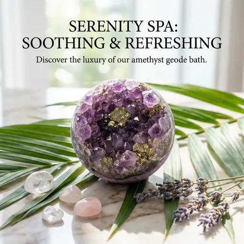 Luxury Amethyst Geode Bath Bomb – Soothing & Refreshing