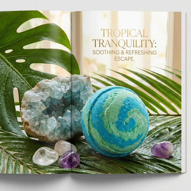 Luxury Aquamarine Geode & Bath Bomb Collection