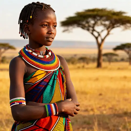 Kikuyu Girl in Traditional Kenyan Attire