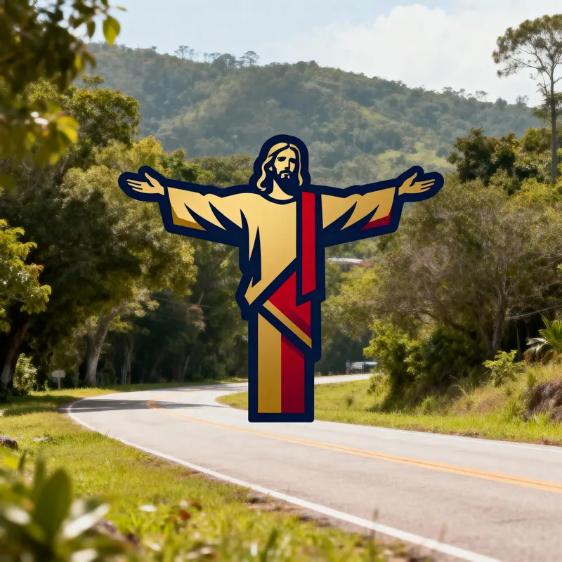 Trendy Jesus Silhouette Youth Logo Design