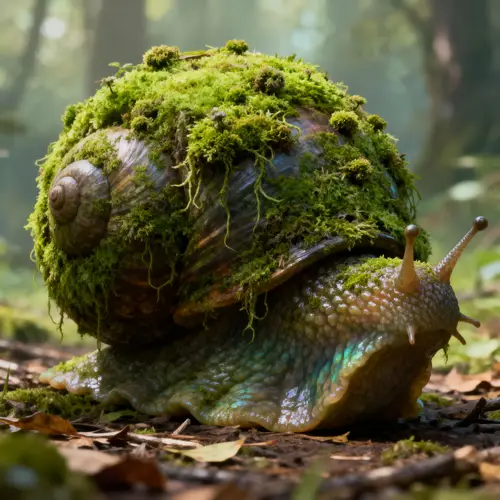 Build a Huge Snail with Moss on the Shell