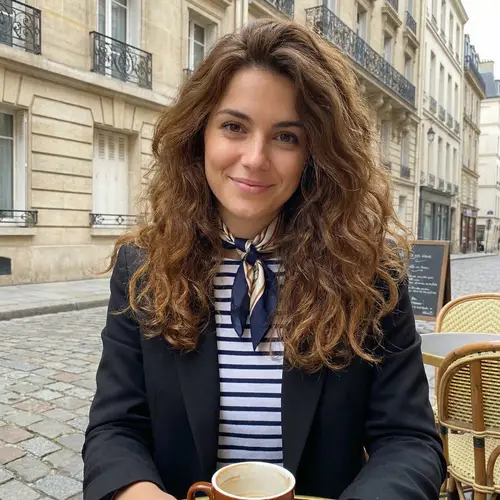 French Girl with Brown Hair and Brown Eyes - Elegance Personified