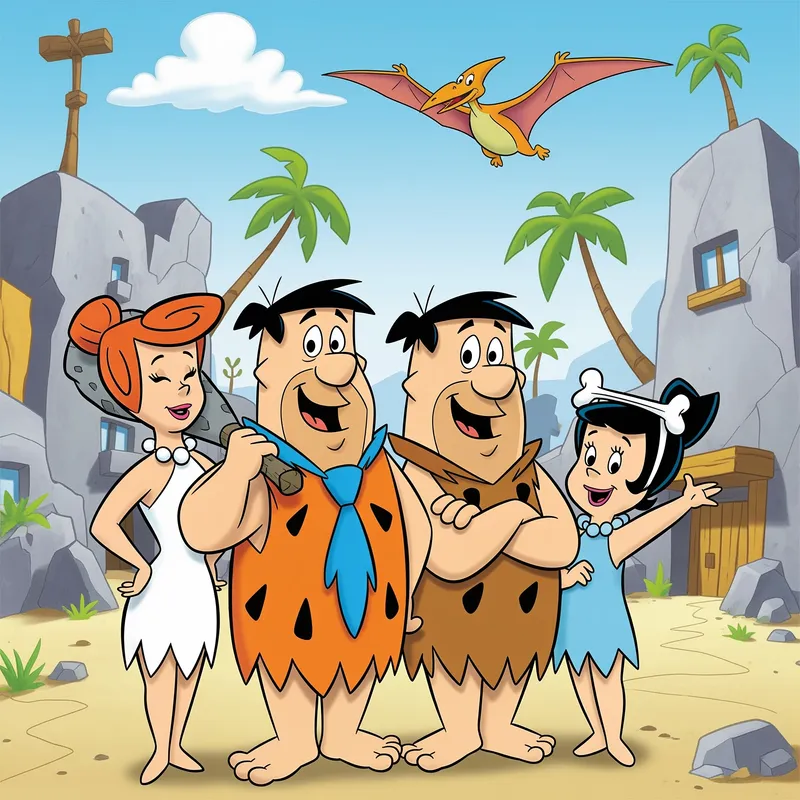 Flintstones Cartoon Characters: Couples Edition