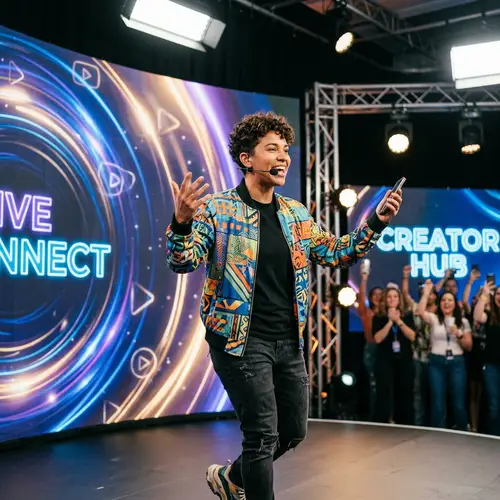 Dynamic and Engaging Digital Content Creator in Modern Setting