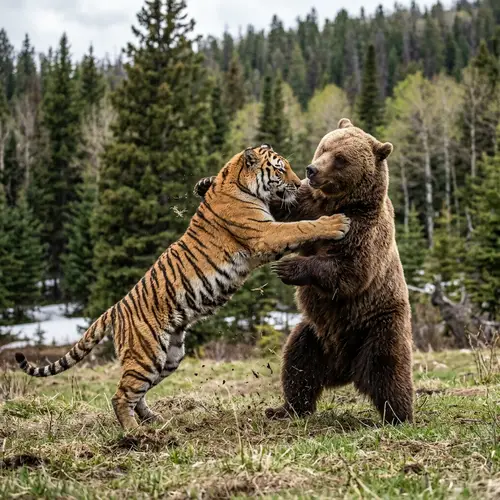 Muscular Cat vs Big Grizzly Bear: Surprising Victory