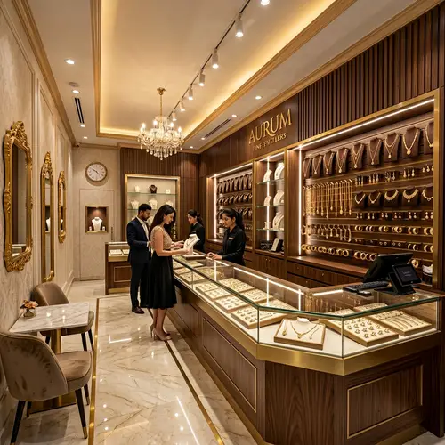 Custom Gold Jewellery Shop Interior Design